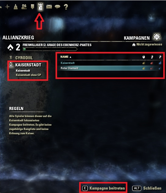 Wie kann ich die Kaiserstadt betreten? Hilfe The Elder Scrolls Online