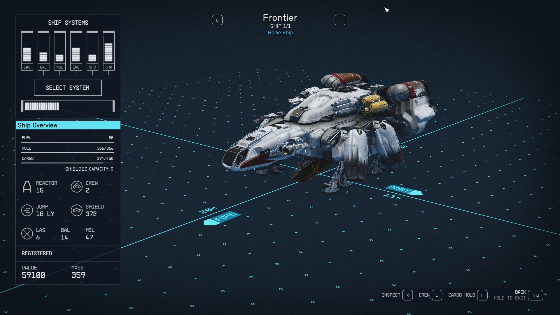 How do you access the ship's cargo? Bethesda Support