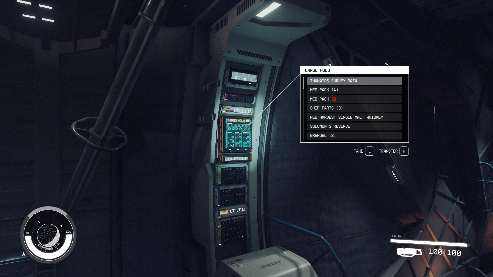 How do you access the ship's cargo? Bethesda Support
